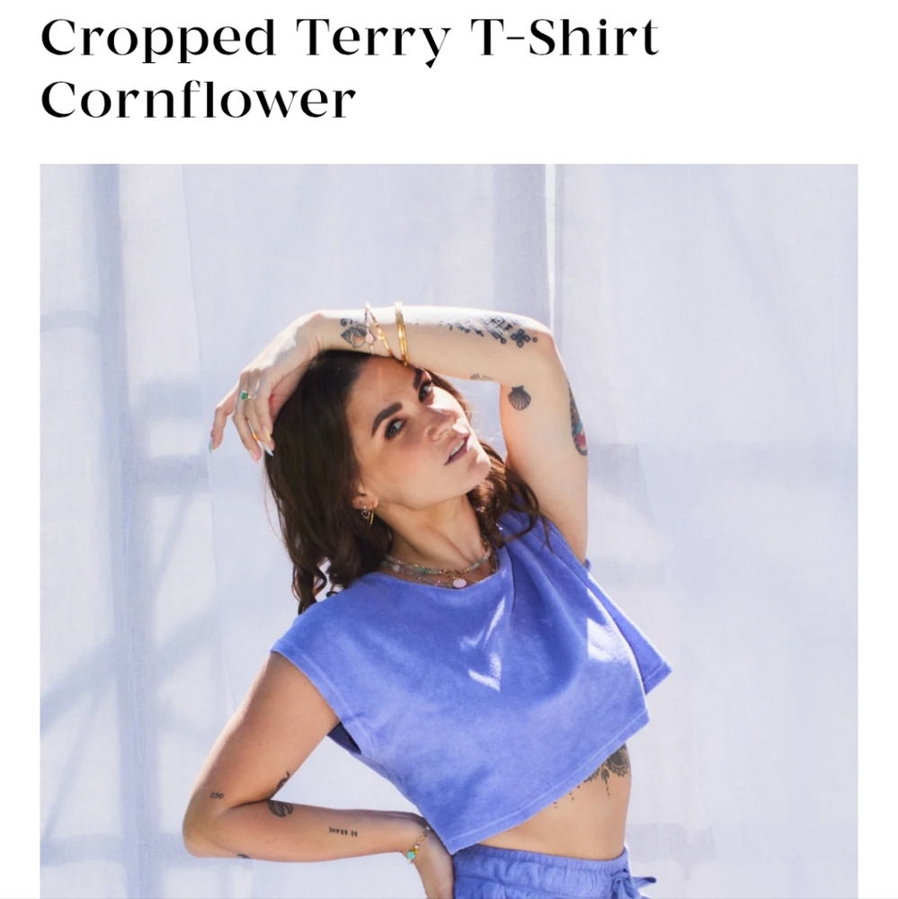 Organic Cotton Terry Crop Top